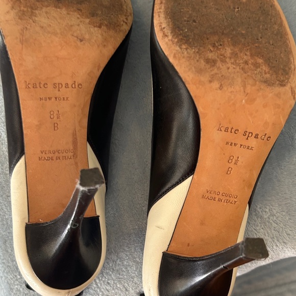 Kate Spade Two-Tone Black and White Heels - Picture 5 of 6